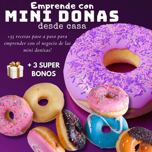 Emprende con Mini Donitas + 3 Bonos: Ganá +$800.000 al mes